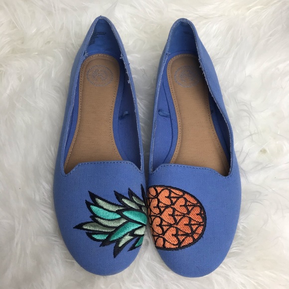 Blue Pineapple Slip-On Flats Size 7 Medium - Picture 8 of 8